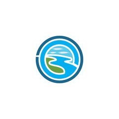 River Logo Template vector symbol