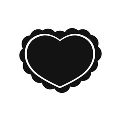 Heart icon, Valentines Day symbol, graphic design template, vector illustration