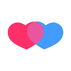 Heart icon, Valentines Day symbol, graphic design template, vector illustration