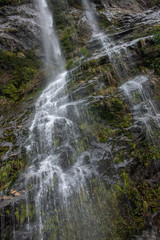Doubtfull Sound. Fjordland New Zealand. South Island.Waterfall