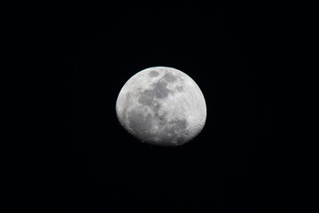 Night photo of the full Moon, telephoto shot
