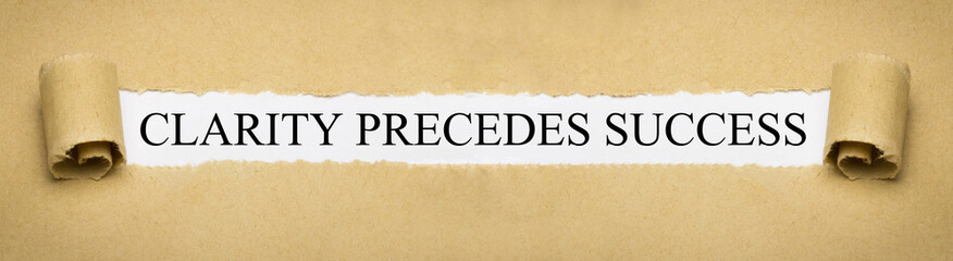 Clarity precedes success