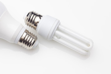 Energy saving light bulbs, ecological, to save energy and consumption.