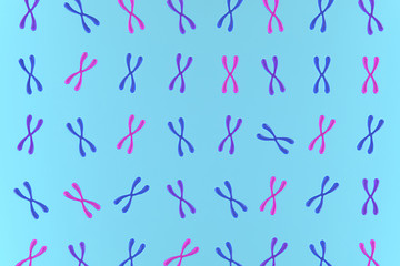 3d rendering of Chromosome Abstract Scientific Background, 3d illustration.