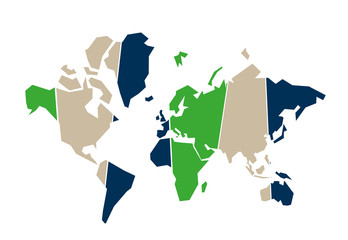 Mappa del mondo - illustrazione vettoriale