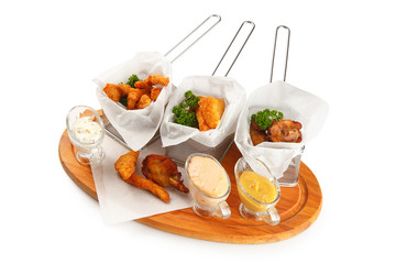 Beer snacks set close up