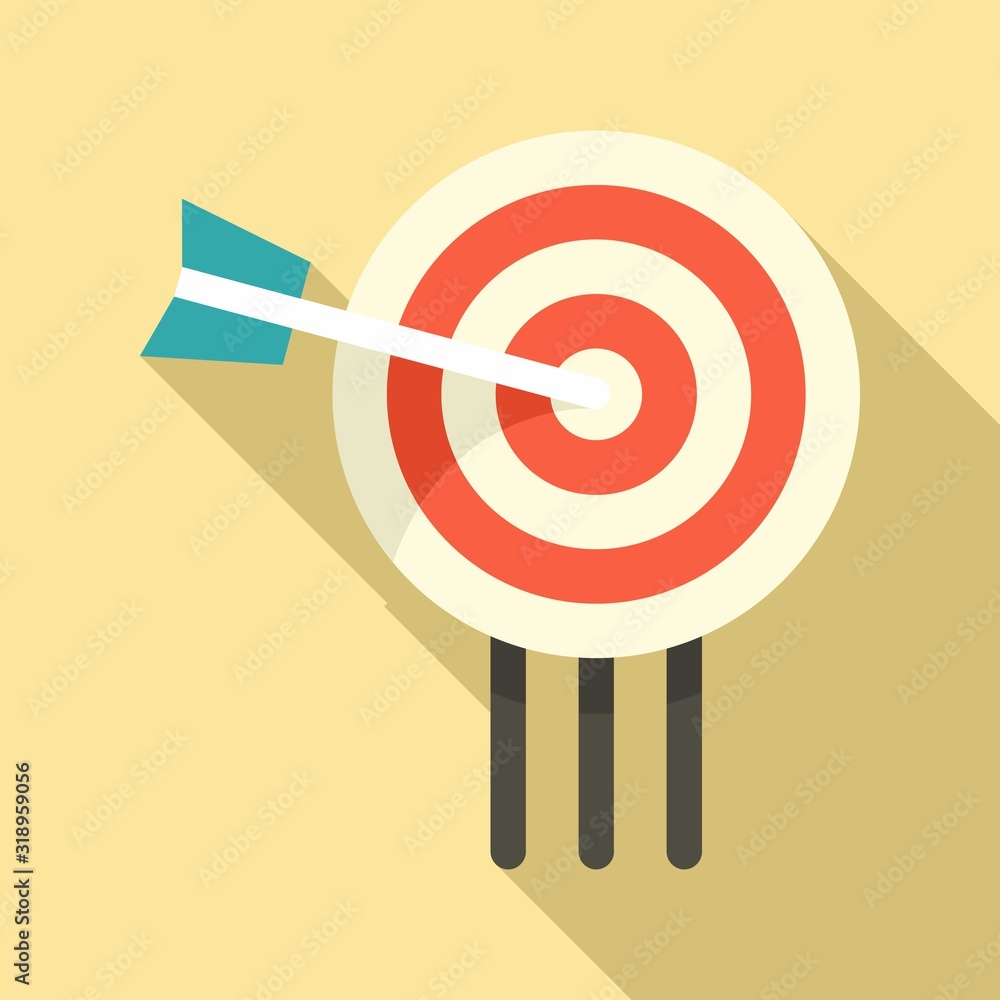 Aufkleber arrow target icon. flat illustration of arrow target vector icon for web design