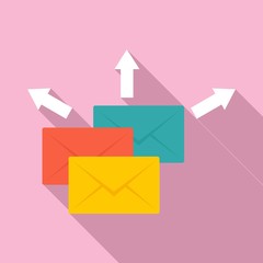 Mail send icon. Flat illustration of mail send vector icon for web design