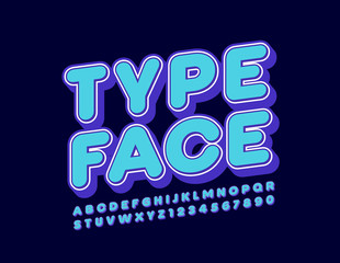 Vector Bright 3D Font. Trendy creative Alphabet Letters and Numbers for Creative Marketing design.