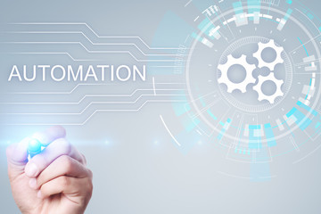 Business and manufacturing process Automation, smart industry, innovation and modern technology...
