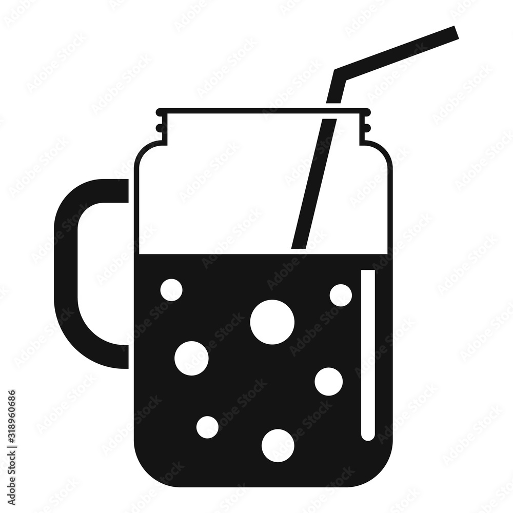 Poster smoothie jar icon. simple illustration of smoothie jar vector icon for web design isolated on white 