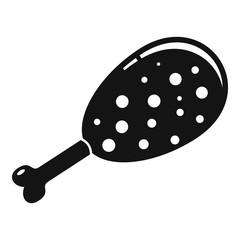 Chicken leg icon. Simple illustration of chicken leg vector icon for web design isolated on white background