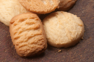 Fototapeta na wymiar Cookies with coconut close up