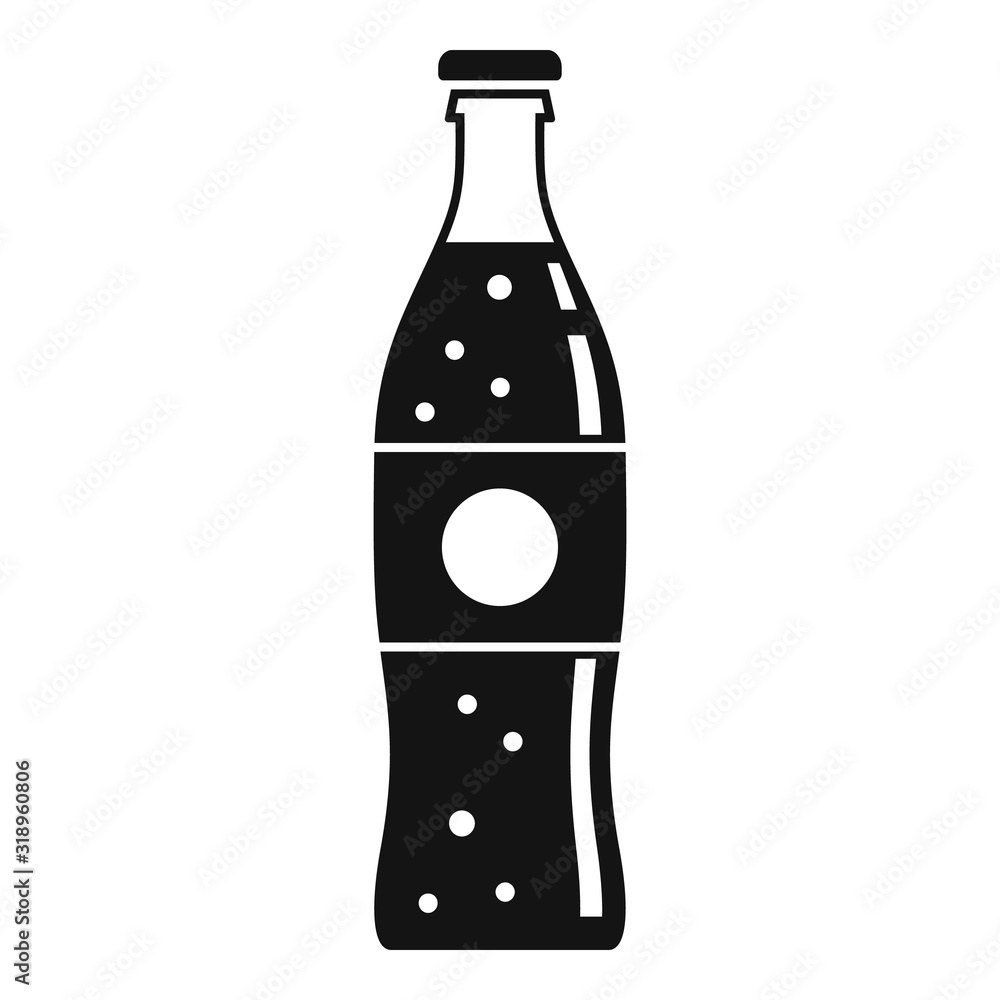 Poster cola bottle icon. simple illustration of cola bottle vector icon for web design isolated on white ba