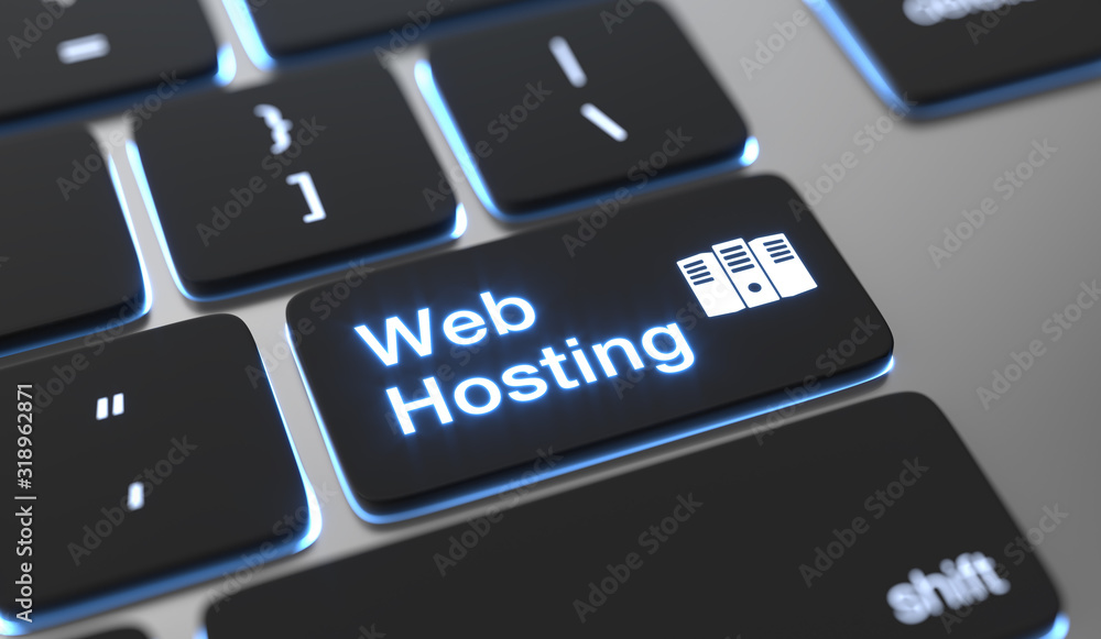 Poster web hosting concept