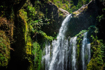 Sendang Gile Wasserfall im Norden von Lombok, Indonesien