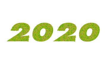 2020 made from natural leaves and flowers