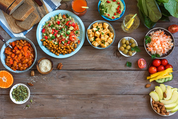 Vegan food assortment