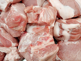 Fresh raw pork prepared for cooking
