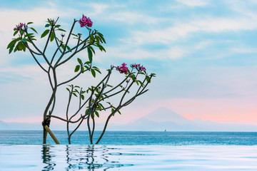 Blick von Lombok nach Bali zum Sonnenuntergang, Idonesien © franzeldr