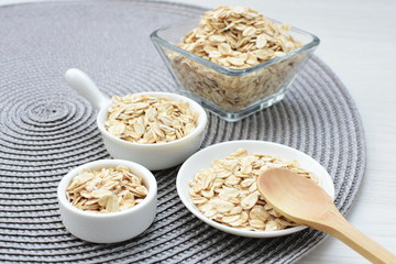  Fresh natural oatmeal, healthy product