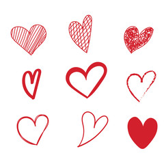 heart hand drawn for love and valentine's day.