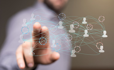 group of businessperson. Global business network concept