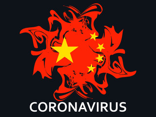 Fototapeta premium Coronavirus 2019-nCoV, middle east respiratory syndrome. Chinese virus. Vector illustration