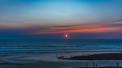 Obraz premium Sunset at Biscarosse in the Landes in France