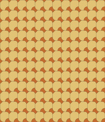 Seamless color outline round corner geometric design pattern. Abstract modern texture design in yellow and orange.