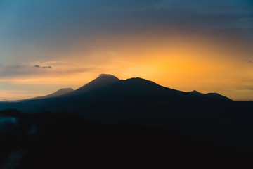 Sun rise in Volcano Telica, Nicaragua