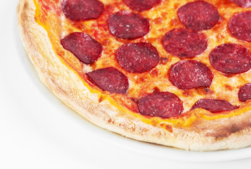 Pizza on a white background