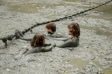 natural volcano mud bath 