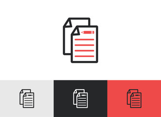 Write a Note Icon - Writing text sign vector