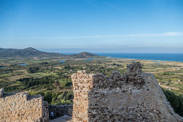 Landscape of the coast of Sardinia from Posada	