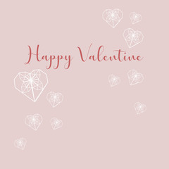 Valentine's day. Greeting card with hearts