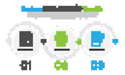 Set line Battery in pack, Electric meter and Electrical panel. Business infographic template. Vector