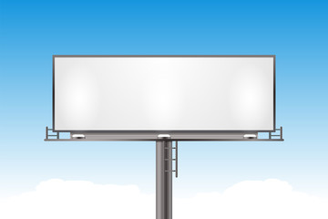 Blank Bulletin billboard realistic vector illustration