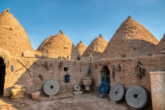 village houses made of clay in urfa Harran