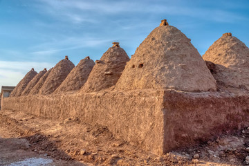 village houses made of clay in urfa Harran