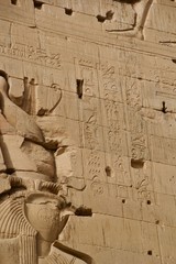 Hieroglyphs at an egyptian temple