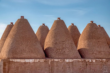 village houses made of clay in urfa Harran