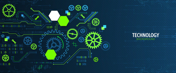 Abstract technology concept. Computer code background. Vector illustration