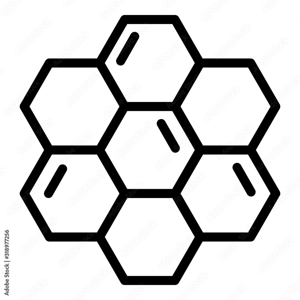 Poster honeycombs icon. outline honeycombs vector icon for web design isolated on white background
