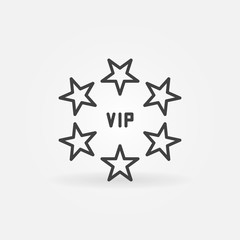 Fototapeta premium VIP vector minimal icon or logo in thin line style