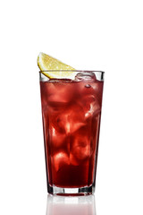 cocktail with citrus and ice