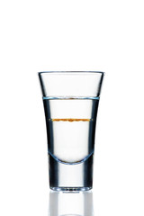 alcoholic cocktail in a glass on a white background
