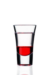 alcoholic cocktail in a glass on a white background