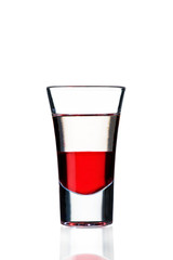 alcoholic cocktail in a glass on a white background