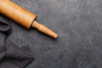 Rolling pin on kitchen table